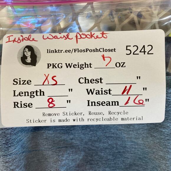 Outdoor Voices Blue Colorblock High-Waisted Leggings XS athlisure sporty street - Picture 8 of 8